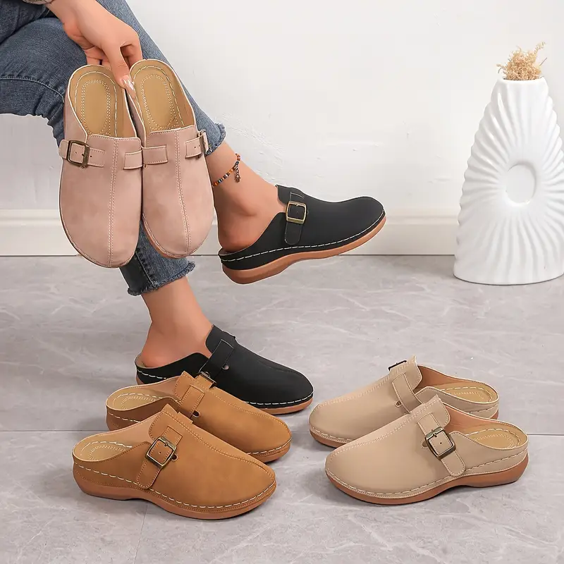 1 pair womens heel platform sandals solid color pu round toe closure polyurethane upper insole man made materials clean only details 1