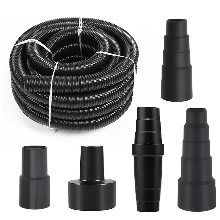 TEMU Dust Collection System With 4-meter Flexible Hose & 5 Adapters - 32mm Inner Diameter Suitable For Woodworking, Wet/dry Vacuum, Compatible For