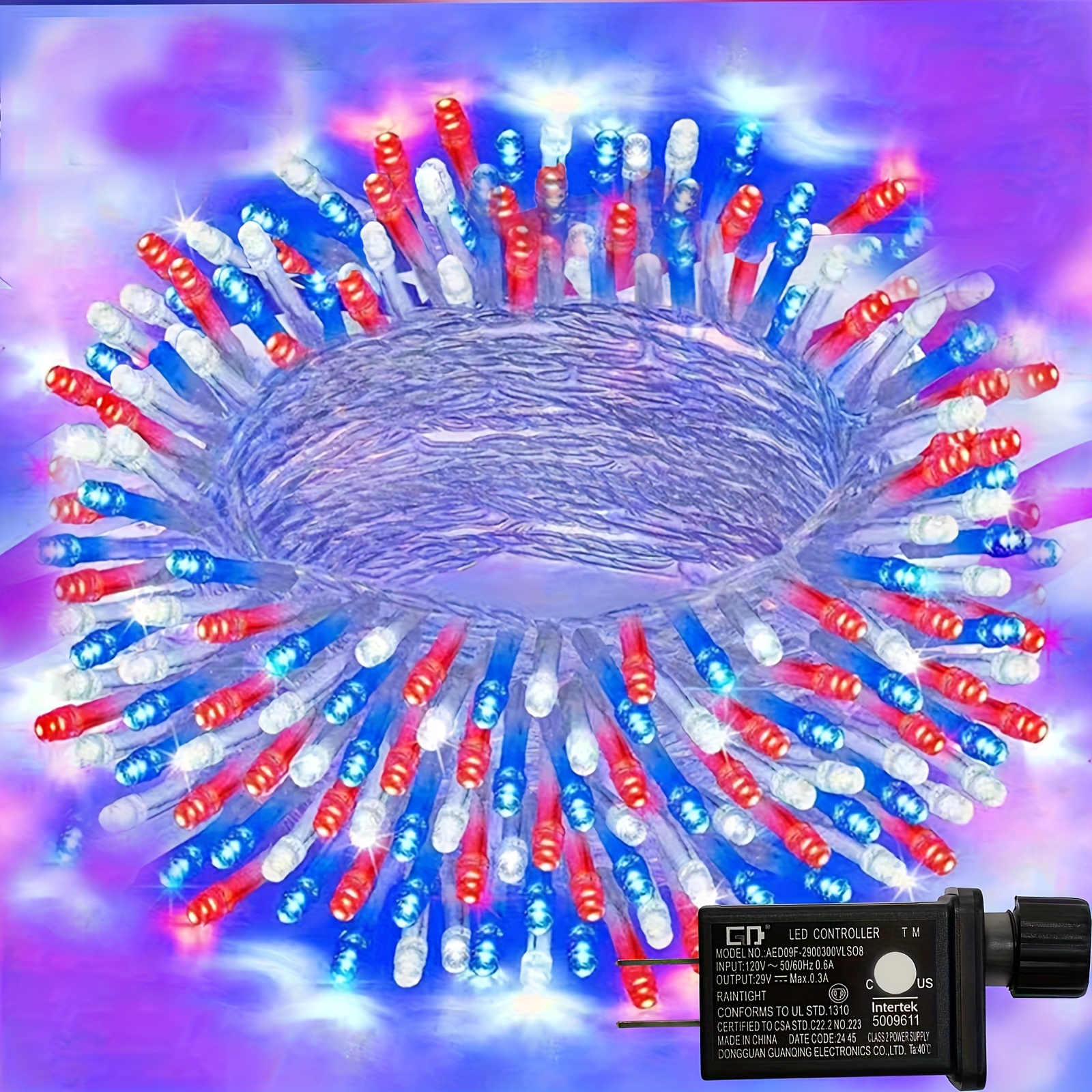 TEMU 100/ 200/300 Led Lights, Patriotic Lights For Decoration On April 4th, Easter, , Perfect For Outdoor Use, Home And Porch Decoration| Perfect 's