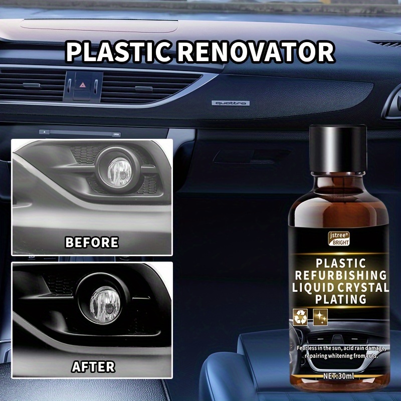 

Car Plastic Parts Refurbishment Reducer Black Gloss Repair Car Crystal Plating Hair White Aging Repair Interior Refurbishment Agent Plastic Parts Crystal Plating All Models Universal