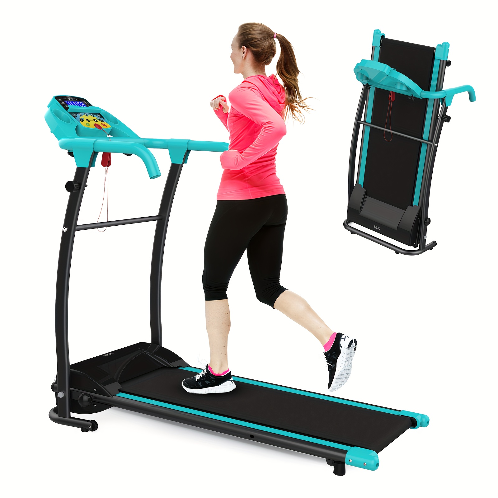 

Folding Treadmill-walking Pad-treadmills For Home/office, 2.5 Portable Electric Foldable Treadmill Running Exercise Machine Compact Treadmill Fitness Workout Jogging