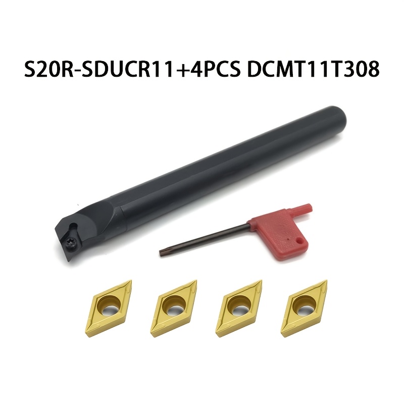 Set držal za stružnico, vrtalna palica za notranje struženje, S16Q/S20R/S25S-SDUCR11 z vložki DCMT11T308