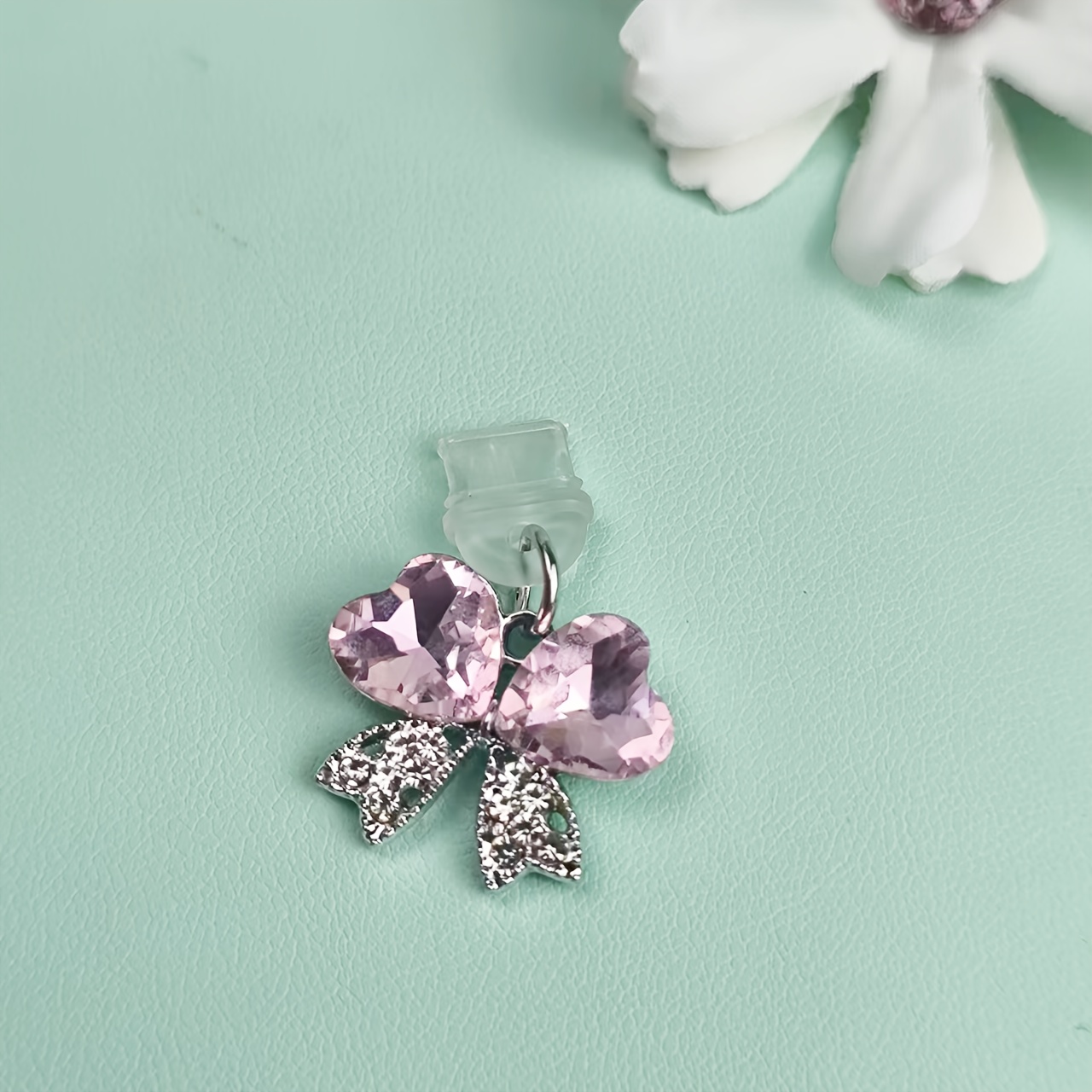 1pc Alloy Rhinestone Plug For Type-c And Interface Phones