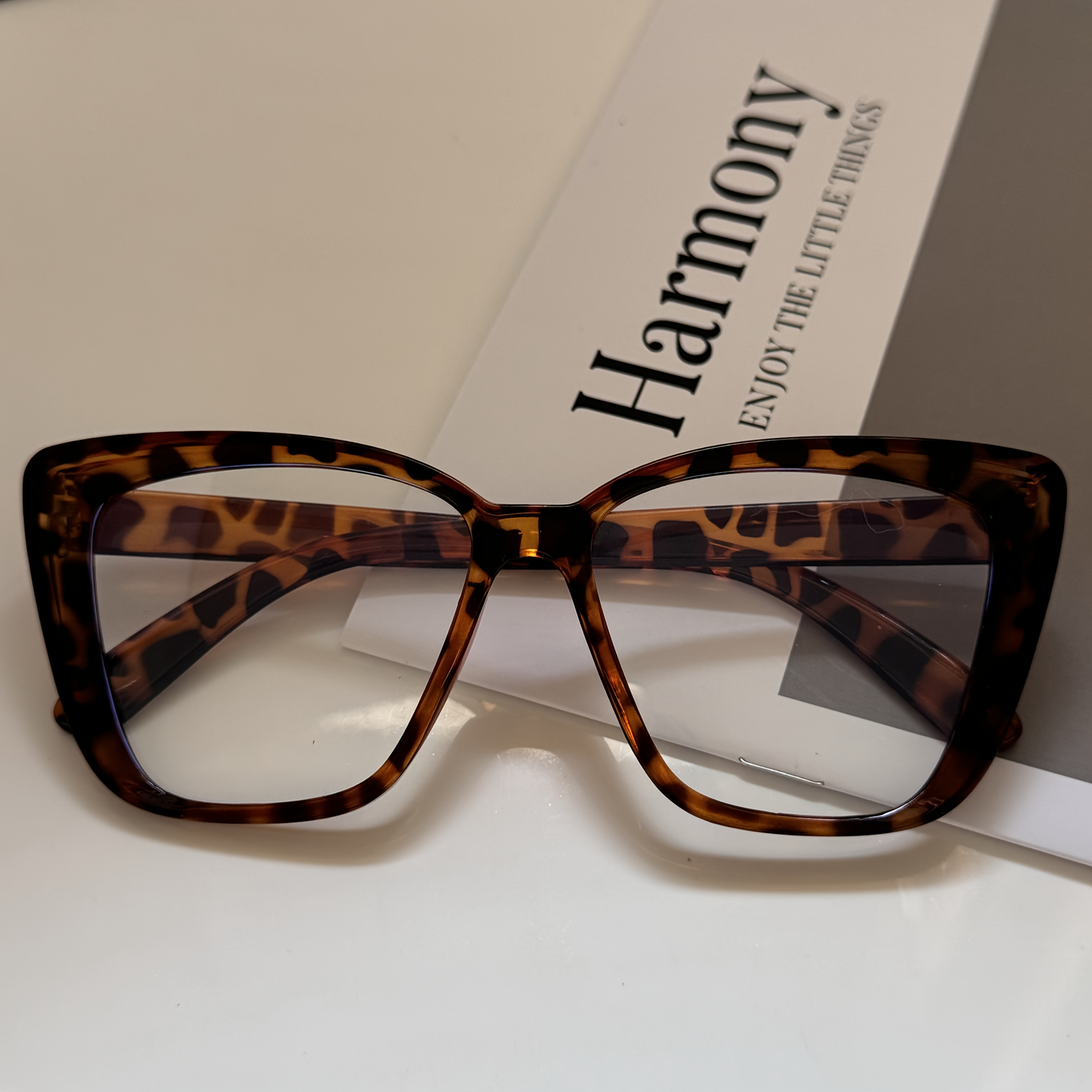 1pc Large Frame Fashion Decorative Glasses, Suitable For Occasions