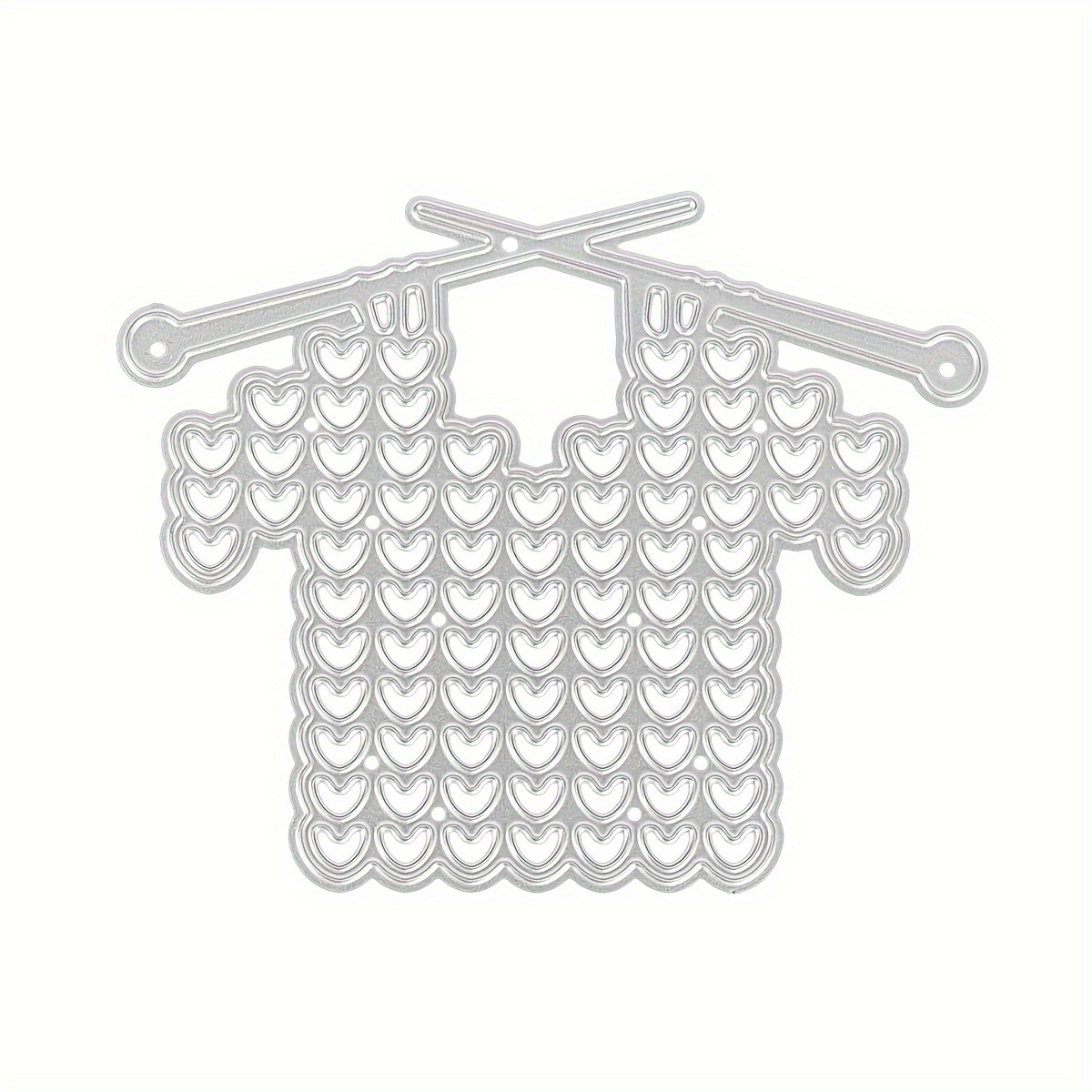 Image of 1pc Creative Knitted Sweater Theme Die - A Versatile Craft Tool For Scrapbooks, Photo Albums, Greeting Cards, And Home Decor - Perfect For Holiday Greetings And Crafts