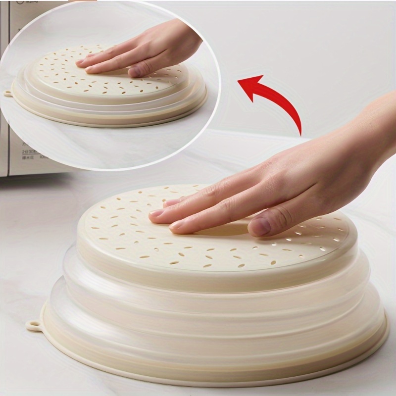 versatile silicone microwave splash guard with ventilation steam holes high temperature resistant   food heating vegetable fruit washing dishwasher safe details 5