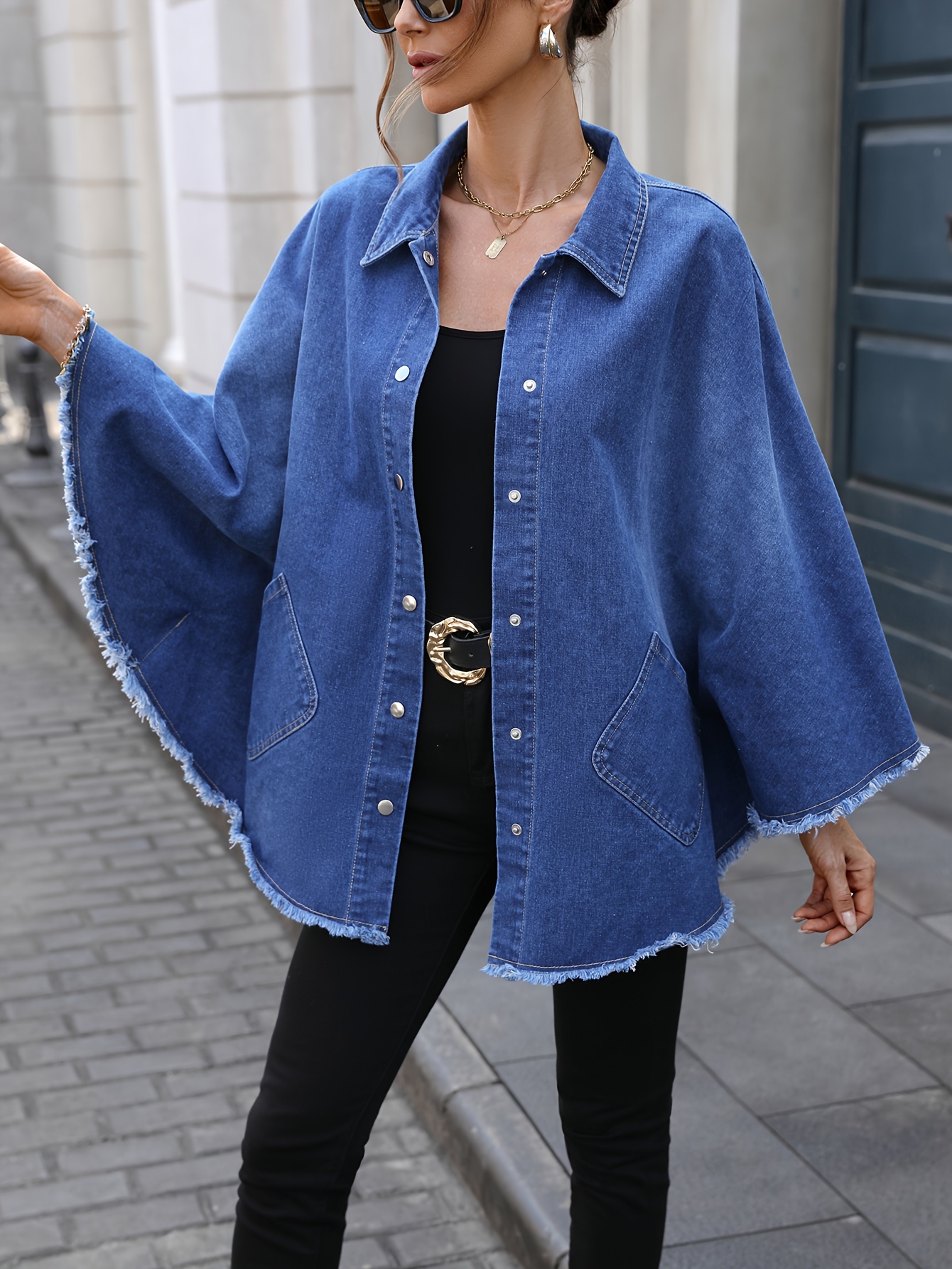 Veste Femme En Jean – Taille L – Coupe Régulière – Occasion Très Bon état