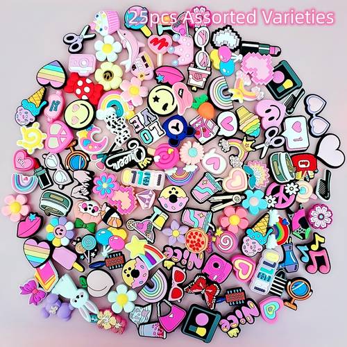 20 25 30 100pcs womens shoe accessories set gift for friends pink assorted accessory set bag accessories random styles