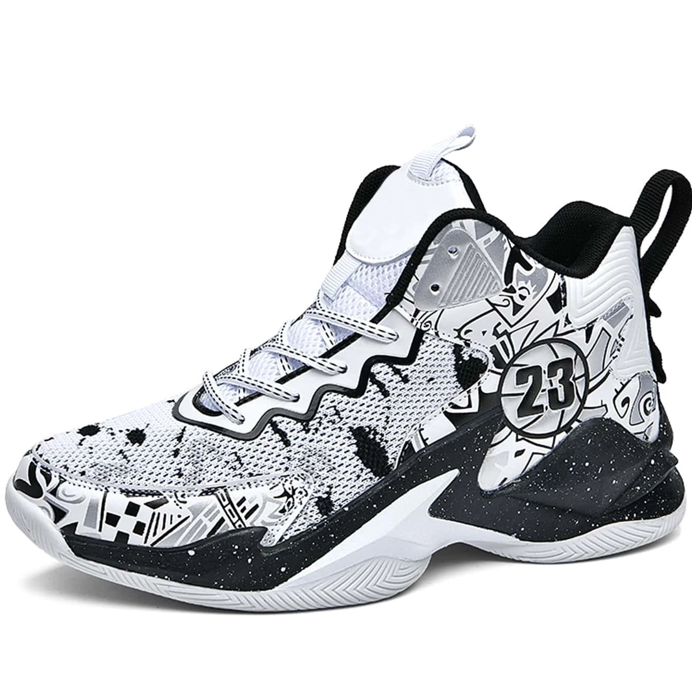 

Men Colorblock Lace-up Front Sneakers, Sport Outdoor Mesh Basketball Shoes