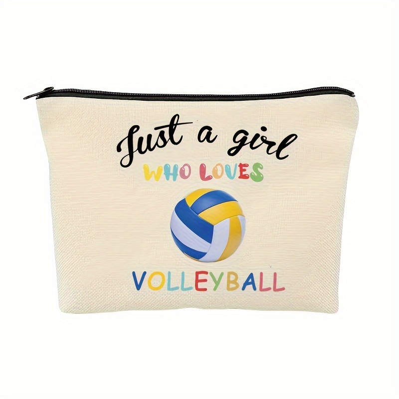 

Volleyball Makeup Bags, Volleyball Gifts For Volleyball Players Lover Cosmetic Bag Zipper Travel Bag ( Volleyball Women Themed Cosmetic Bag)