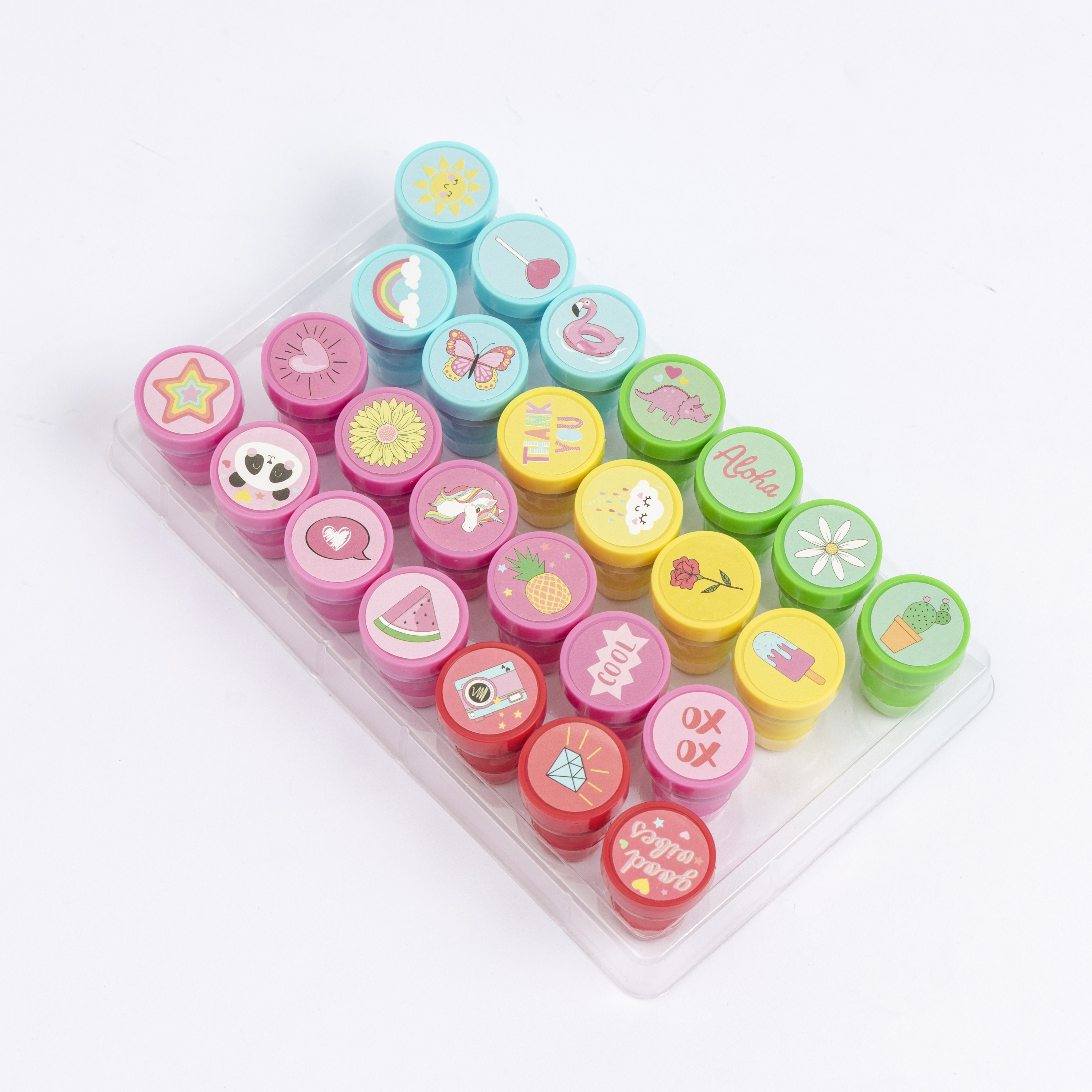 Image of 26/52pcs/easter, Halloween, Christmas Fillers Teacher Stamp Self Ink Animal Stamp Set - Washable Plastic Stamps For Party Gifts, Teacher Classroom Rewards