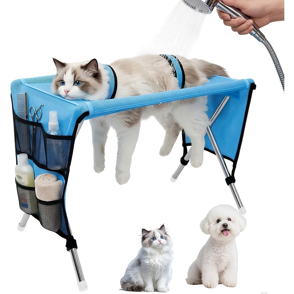 TEMU Pet Grooming Hammock Suitable For Small Dogs And Cats, A Foldable Cat And Dog Grooming Table, Suitable For Nail Trimming, Bathing, And