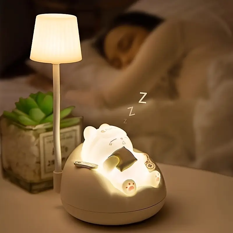 cute cat shaped night light 3 level brightness adjustable tap to light up warm light for sleep atmosphere Product details 4
