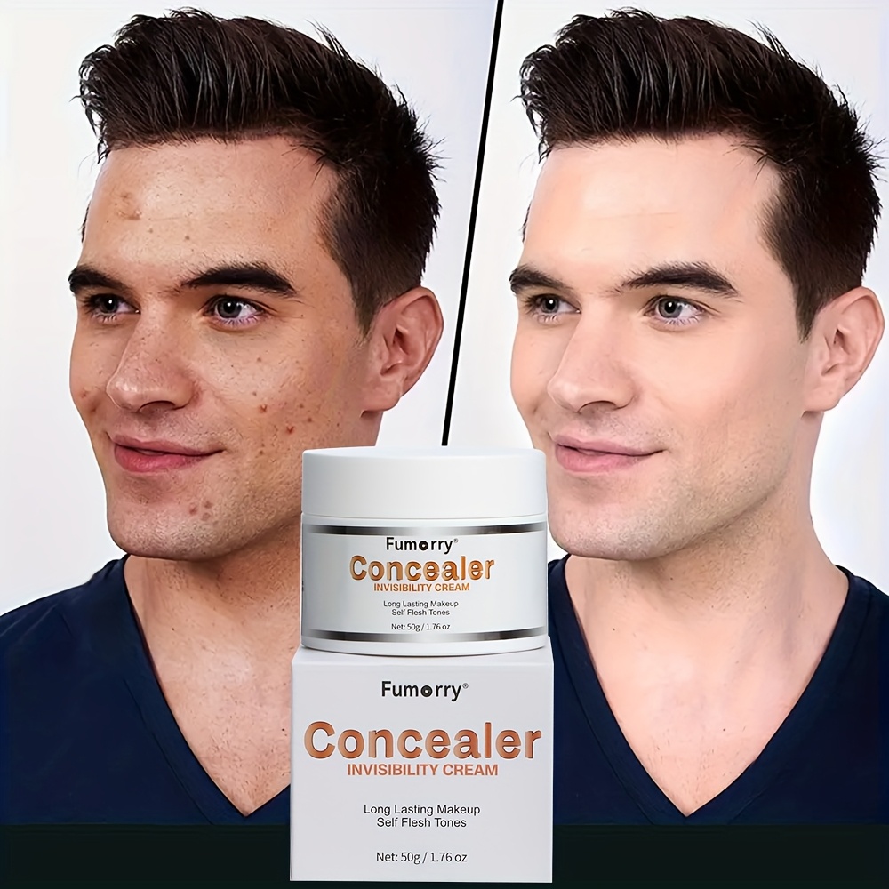 Men's Moisturizer Concealer Cream - Lightweight Texture, Light And Not Sticky, Covers Facial Defects - Creates A Natural Bright Complexion, Hides Pores & Evens Skin Tone, Easy to Clean, Fumorry - Image 10