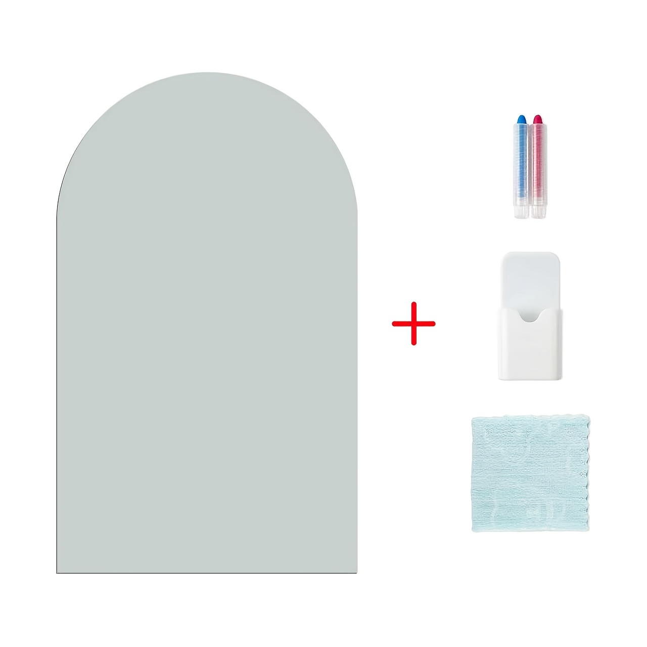 TEMU Arch-shaped Magnetic Whiteboard - Gray, Self-adhesive Wall Sticker, Suitable For Drawing, Doodling, And Office Use; Can Decorate Writing Boards;
