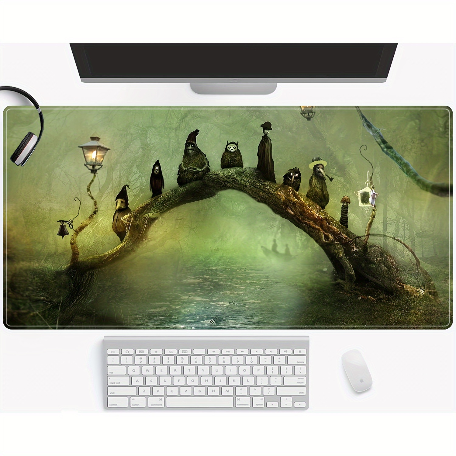 

Troll Design Large Gaming Mouse Pad, Rectangular Rubber Desk Mat With , Non-slip Waterproof Office Mouse Pad For Daily Use