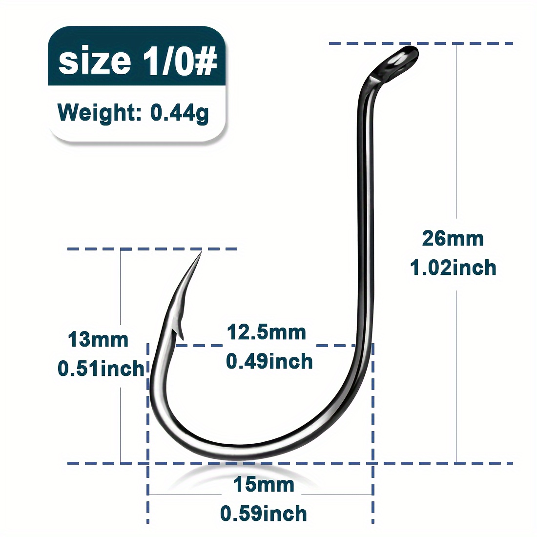 TEMU 9km 100pcs Octopus Fishing Hook Sea Carp Fishing Lures Barbed Hooks Black Fishing Jig Worm Hooks Tackle , Fishing Hooks, Carp Fishing Accessory,