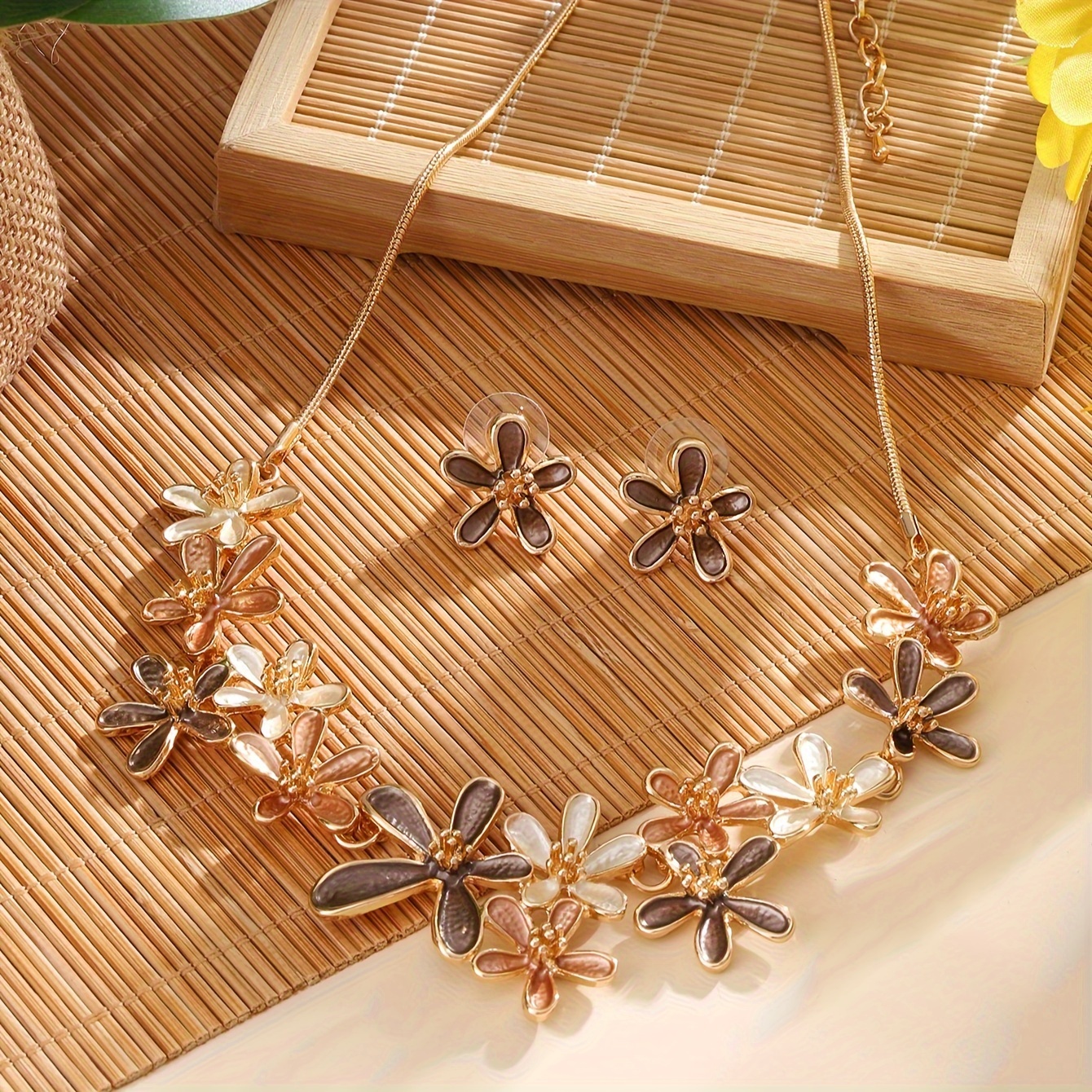 Boho Lucky Flower Jewelry Set for Women