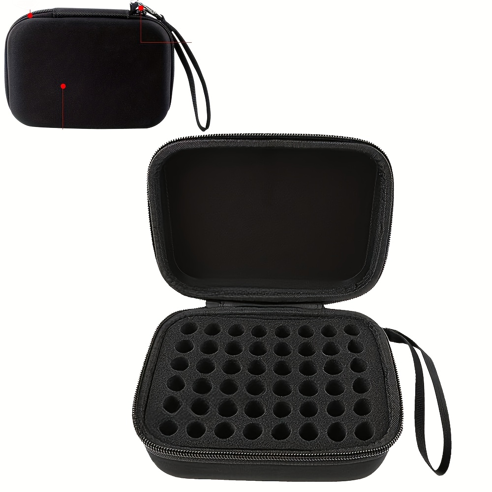 Image of 48-slot Hard Battery Organizer Storage Case, 6.69in/17cm Compact And Portable Bag, Shockproof, Scratch Resistant, Dustproof With Carrying Handle For Aa Batteries [case Only, Batteries Not Included]
