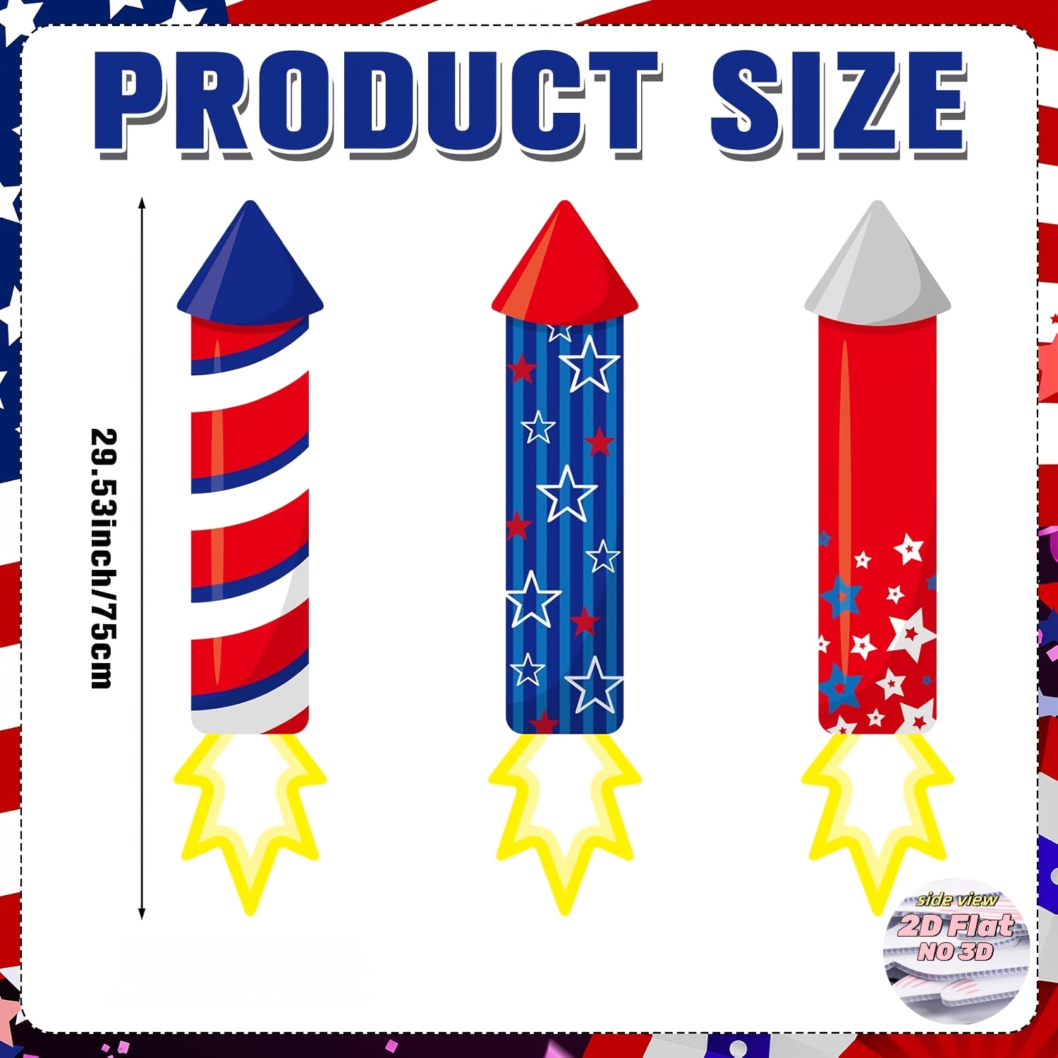 TEMU 2d Flat 2d Flat 2d Flat 2d Flat 2d Flat Usa Day Rocket Shaped Set 250th Anniversary Commemorative Decoration July 4th Holiday Symbol TEMU 2d Flat 2d Flat 2d Flat 2d Flat 2d Flat Usa Day Rocket Shaped Set 250th Anniversary Commemorative Decoration July 4th Holiday Symbol