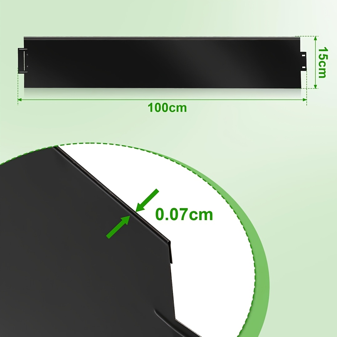 【2d Flat】 [2d Flat] 5 Meters Garden Edging Edge Fixings Galvanized Garden Edging Lawn Edging Smooth, Flat Surface Ideal For ; Made Of Steel, Durable And Sturdy. Rust-colored
