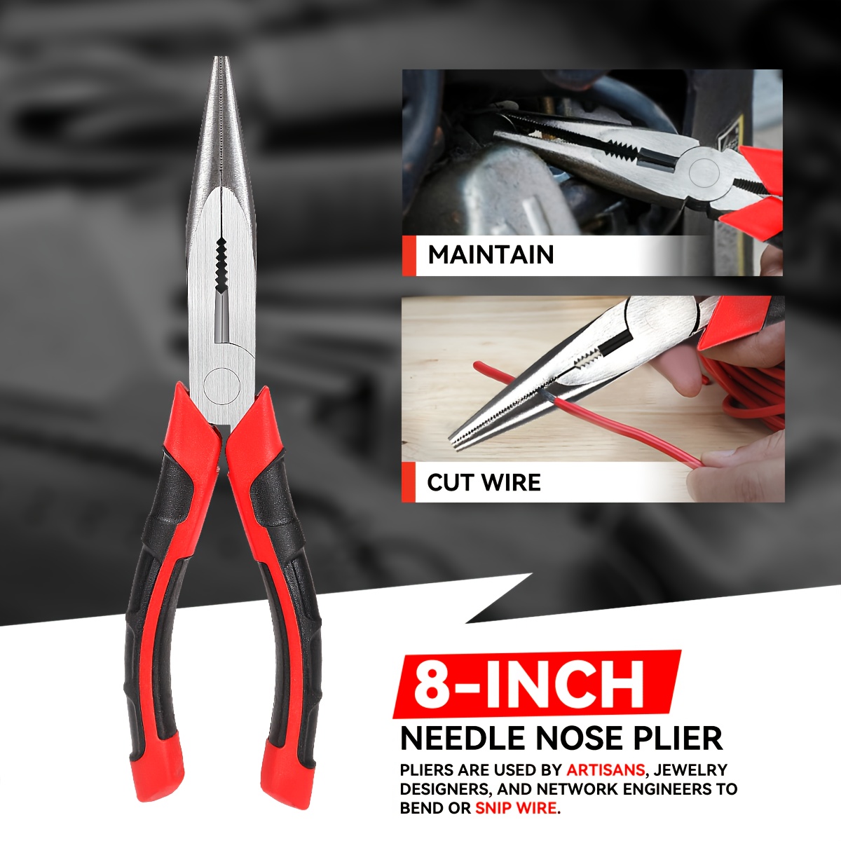 15 Pcs 6 Inch Needle Nose Pliers Precision Pliers Extra