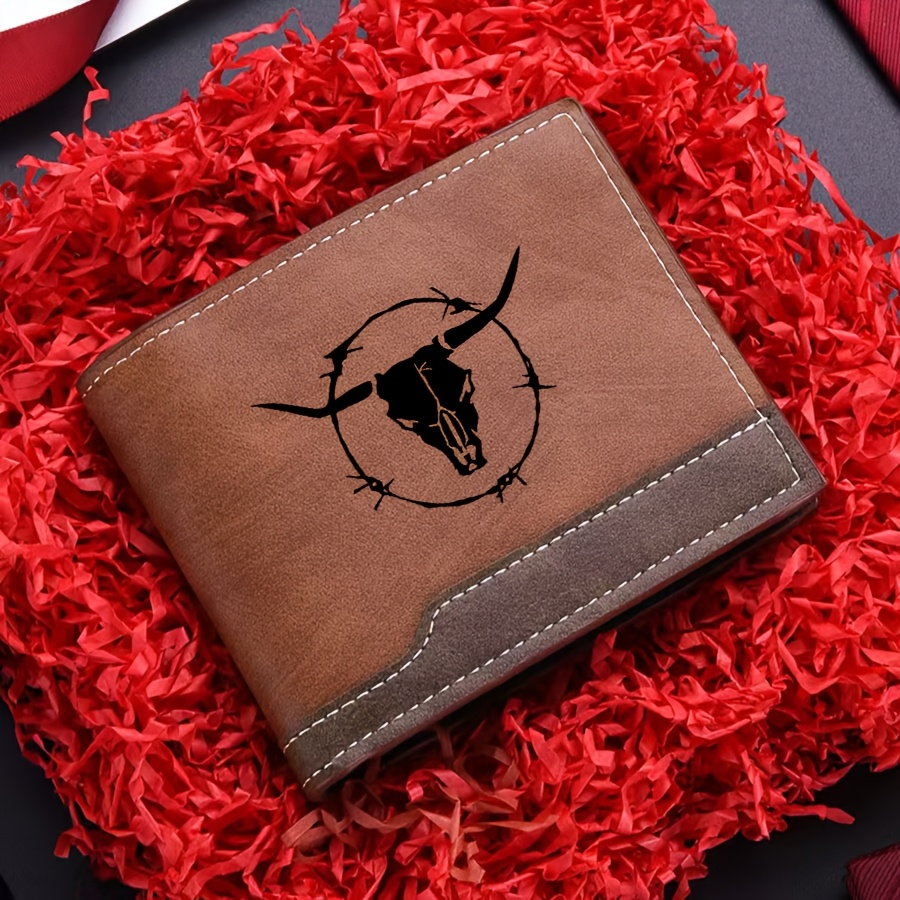 TEMU Printed Wallet, , Lightweight And Durable, Casual Short Wallet Fashionable And Easy To Carry, Ample Space, Long-lasting Quality, For Daily Use,