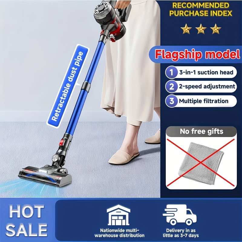 TEMU Multiple Models Of Cordless Rechargeable Handheld Vacuum Cleaners, Newly Upgraded With Green Light, Essential Portable Vacuum Cleaners And