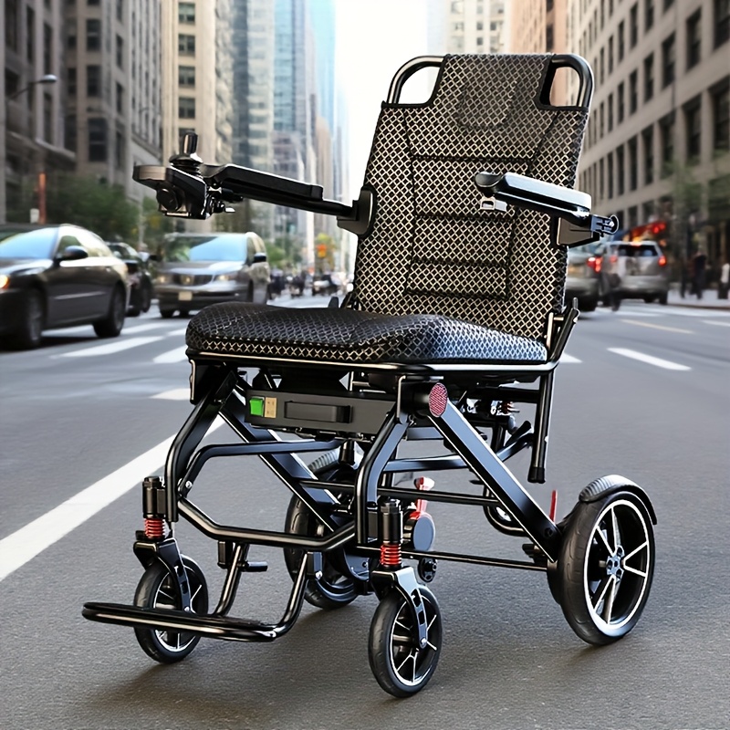 faa   portable electric wheelchair 39 lb ultra lightweight foldable mobility scooter with 18 mile range 4 wheel absorbing design no   airplane friendly chair w charger toolkit for   seniors Product details 24