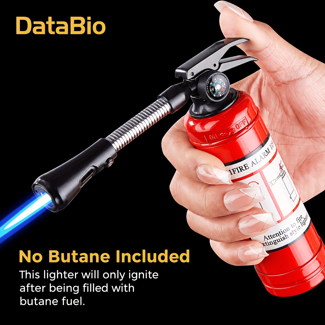 TEMU 1 pièce extincteur rechargeable -vent à butane, lance-flammes, convient pour le camping, l'extérieur, les urgences, cadeau fantaisie, -feu pour