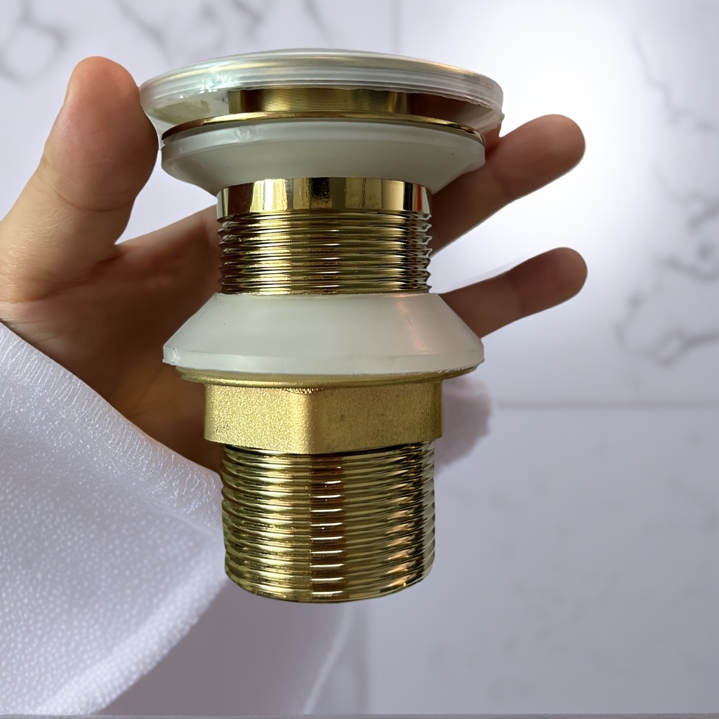 Stainless Steel Pop-Up Sink Drain Stopper with Painted Finish, Suitable for Bathroom and Kitchen Drains, Manual Operation, Matte Black, Golden Pull, Electroplated Silver, Available in Three Colors