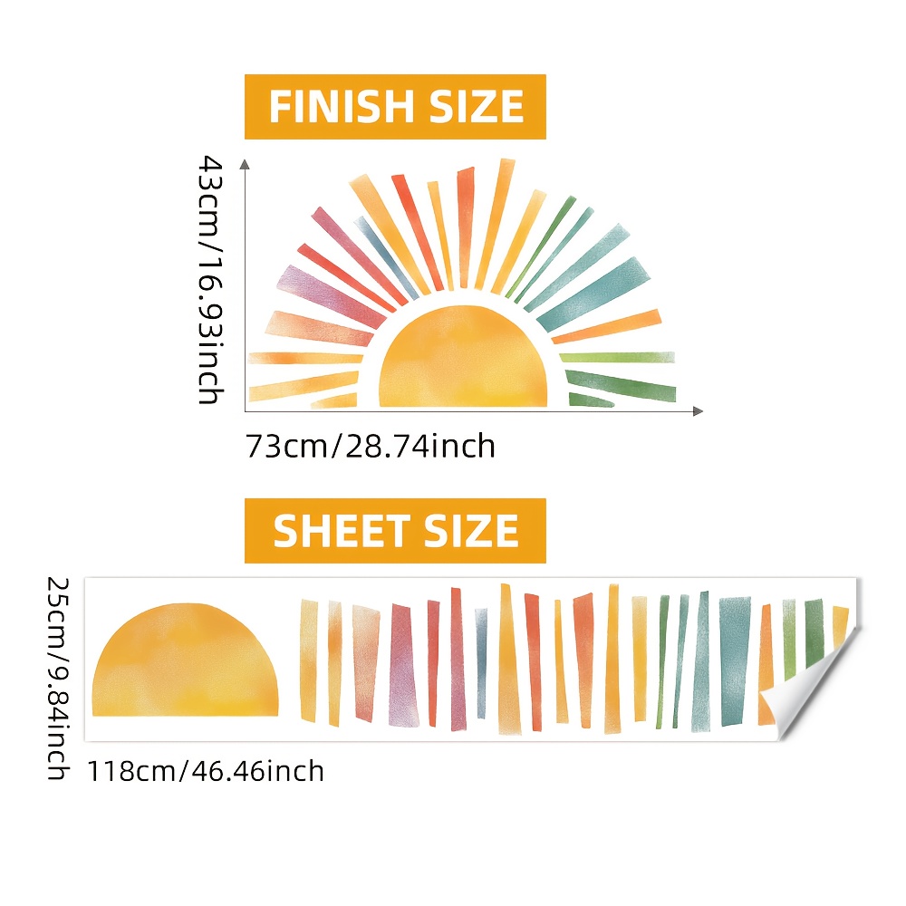 Image of Large Size 1pc/25 X 118cm Wall Sticker, Pattern Sticker, Home Decor Wall Sticker, Suitable For Living Room Bedroom Entrance Dining Room Wall Decoration, Pvc Material Self-adhesive Removable
