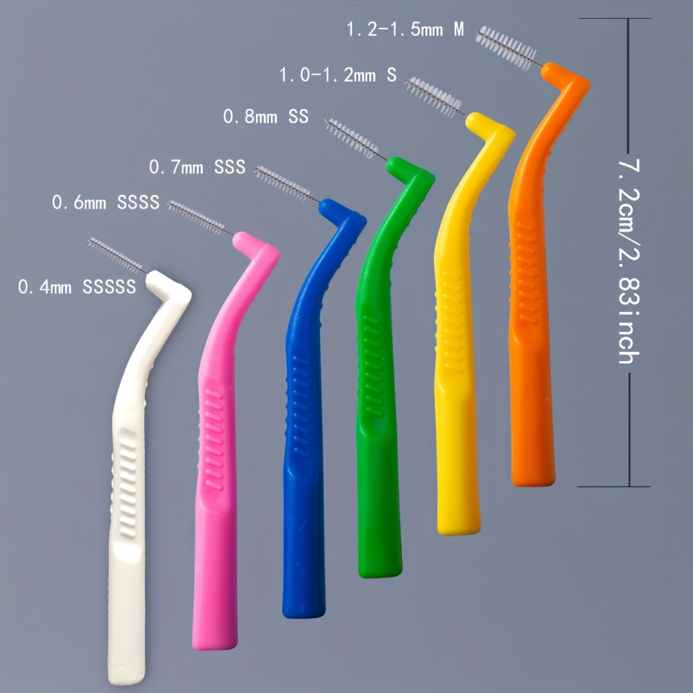   36 l shaped angled interdental brushes interdental brushes braces   cleaning disposable floss picks   toothbrushes for teeth cleaning