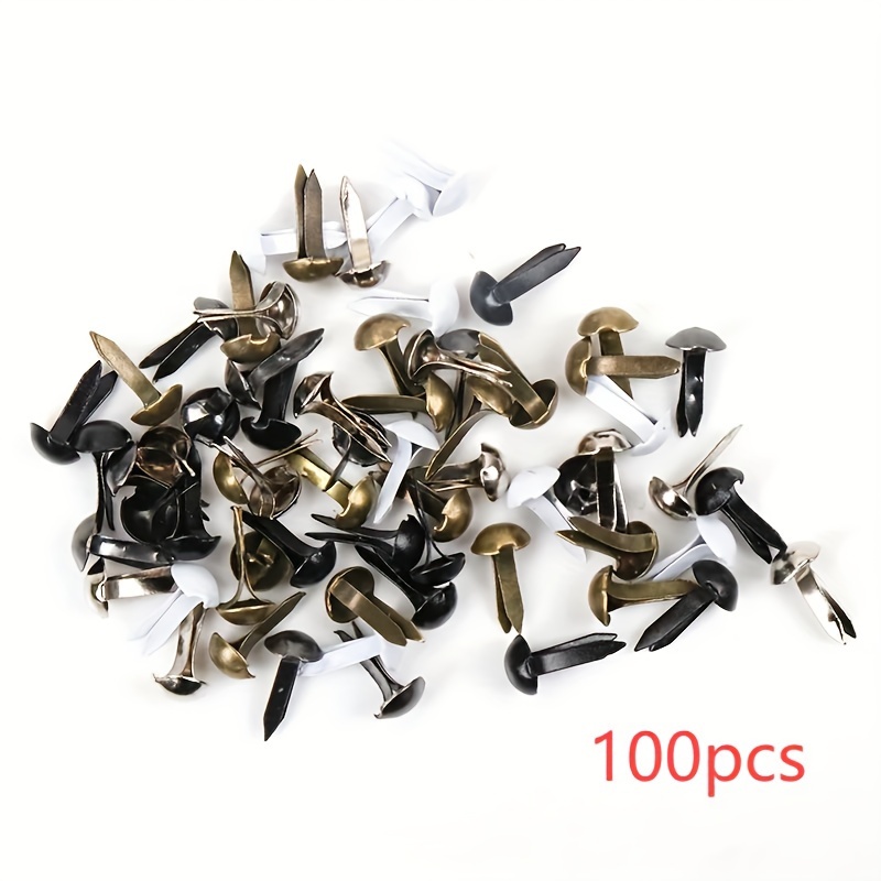 100pcs Round Metal Brad Spikes Scrapbooking Embellishment Brads Crafts Decoration 5x10mm