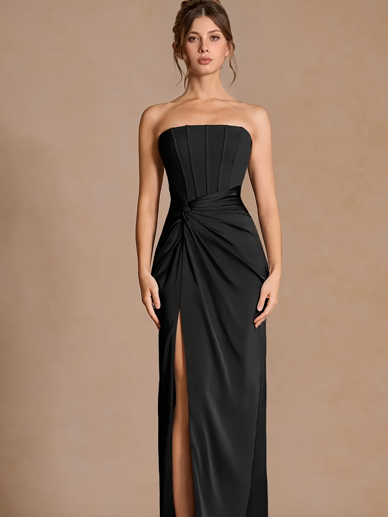 black formal gown sold on Temu Philippines