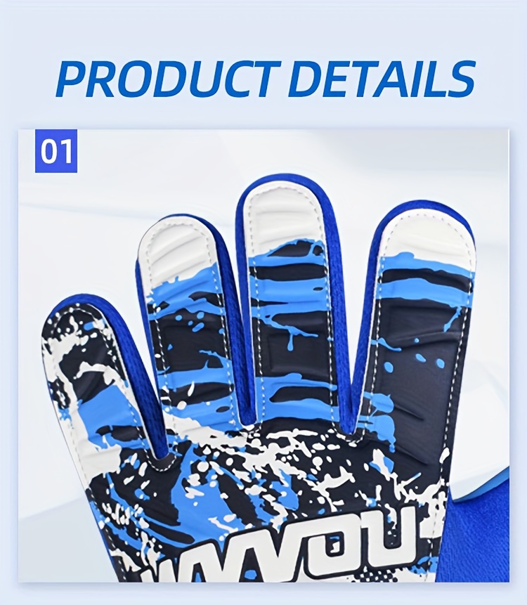 Without finger protection, Football goalkeeper gloves, colored style goalkeeper gloves, strong grip, non sliding football gloves