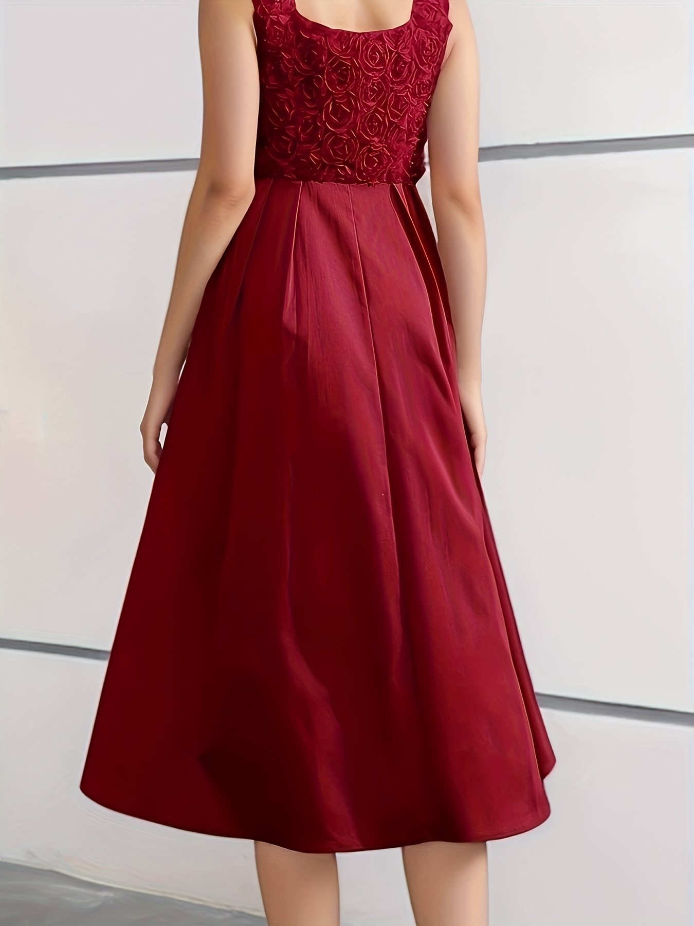 elegant red rose applique flare gown weddings - Temu United Arab Emirates