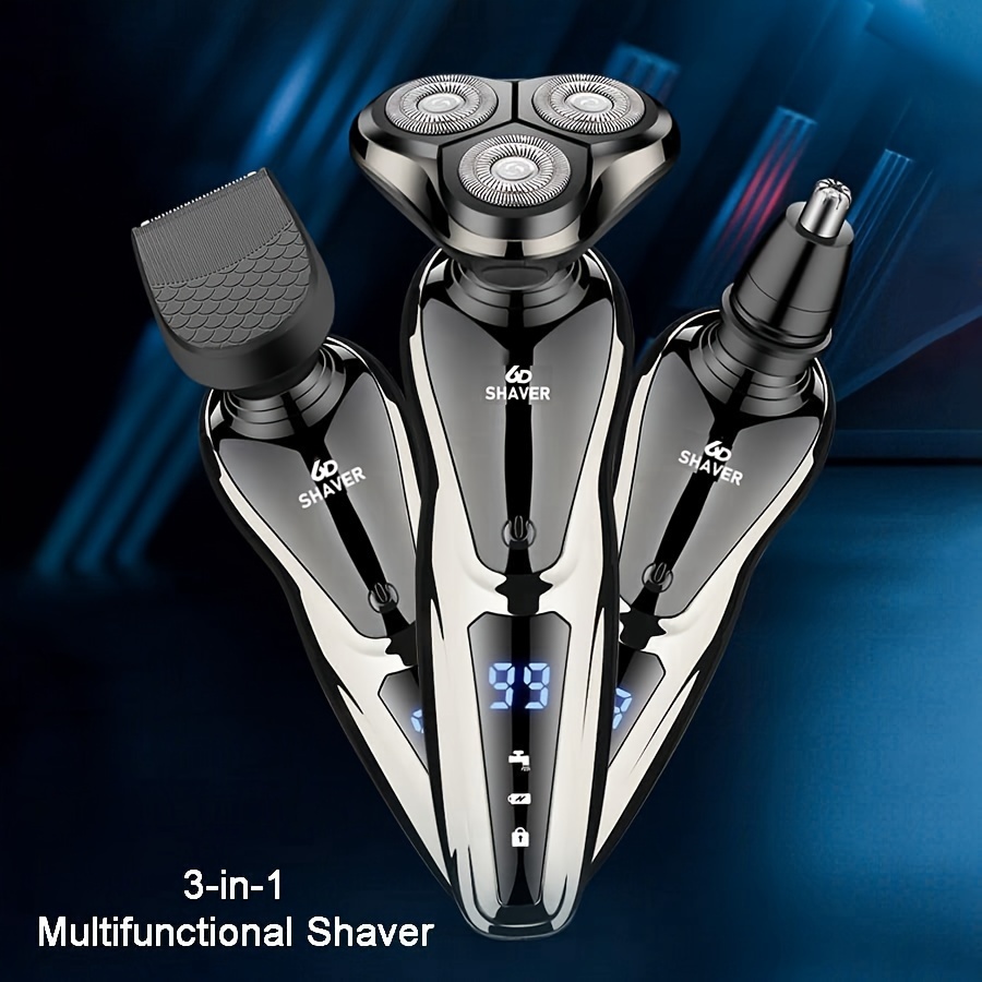 

For Men - Usb Rechargeable, Portable, 3d , , Display - For Shaving And Grooming