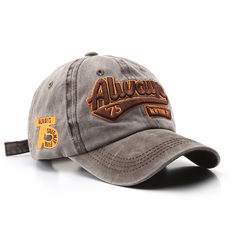 Embroidered Letter Cowboy Baseball Cap: Retro Adjustable Sun Hat - Suitable For Daily , Sports And Fitness, Travel And Vacation