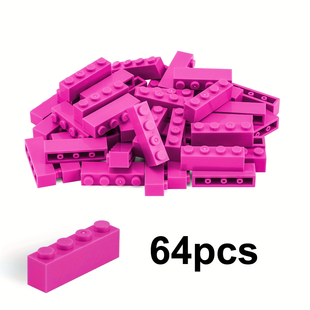 64pcs 1X4 High Bricks for Building Blocks Educational Toys for Kids