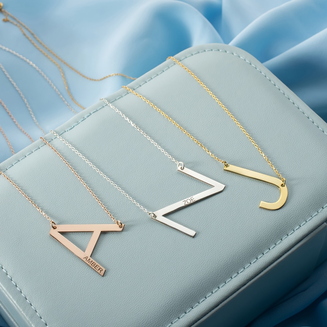 Customized Classic Name Necklace with 26 Letters, Gift for Her