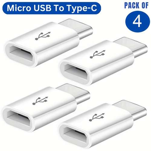 USB 3.1 Type-C To Micro-USB Universal Adapter – Connect Modern Chargers To Old Devices (Black)