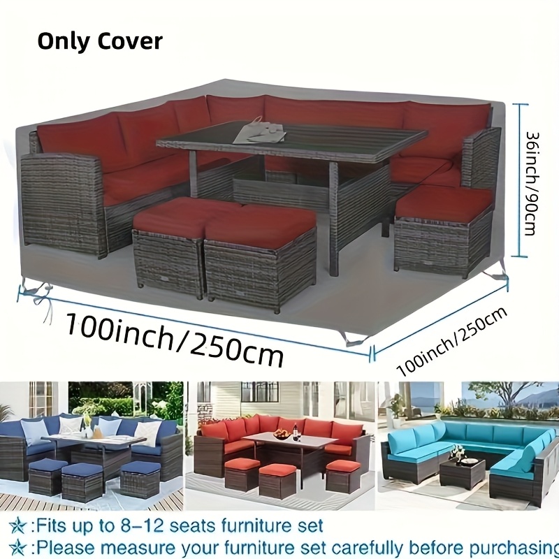 Image of 1pc Outdoor Furniture Cover Oxford Cloth Patio Chair Protector Durable