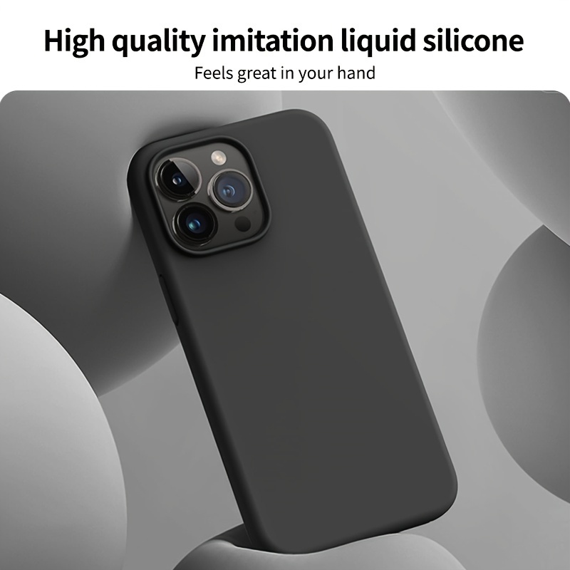 

Premium Silicone Tpu Case For 15/14/13/12/11, Soft-touch Protective Cover, Square Edge, Enhanced Camera Protection, Scratch-resistant Microfiber Lining, Stylish Black Design