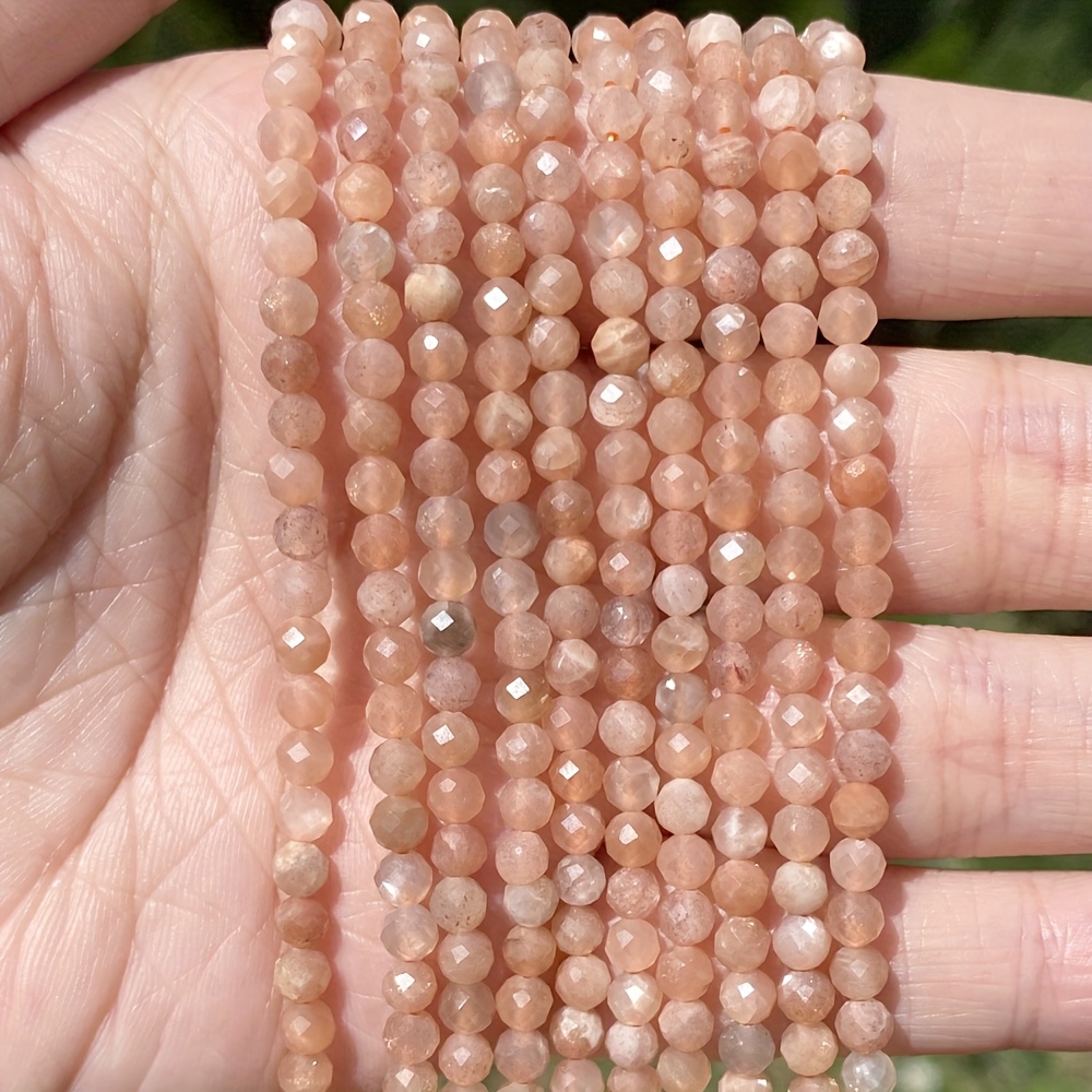 

Lomuine 1 Strand Sun Stone Beads, 2mm-4mm, Natural Stone Round Beads For Making, Bracelets, Necklaces - Craft Supplies