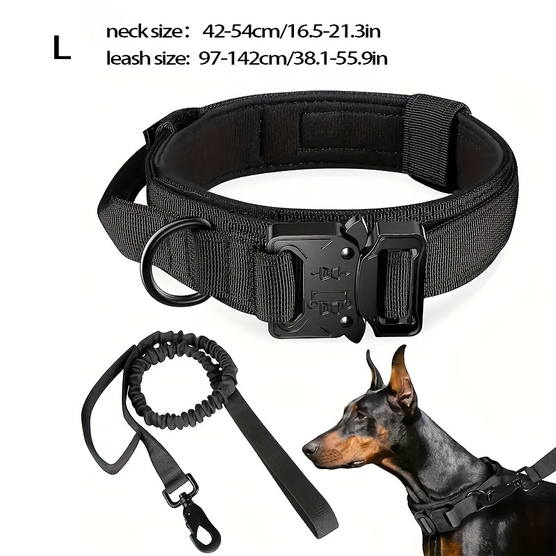 TEMU Large Heavy Dog Training Collars And Leashes - Adjustable, Comfortable, Safe And Durable, Travel Interaction