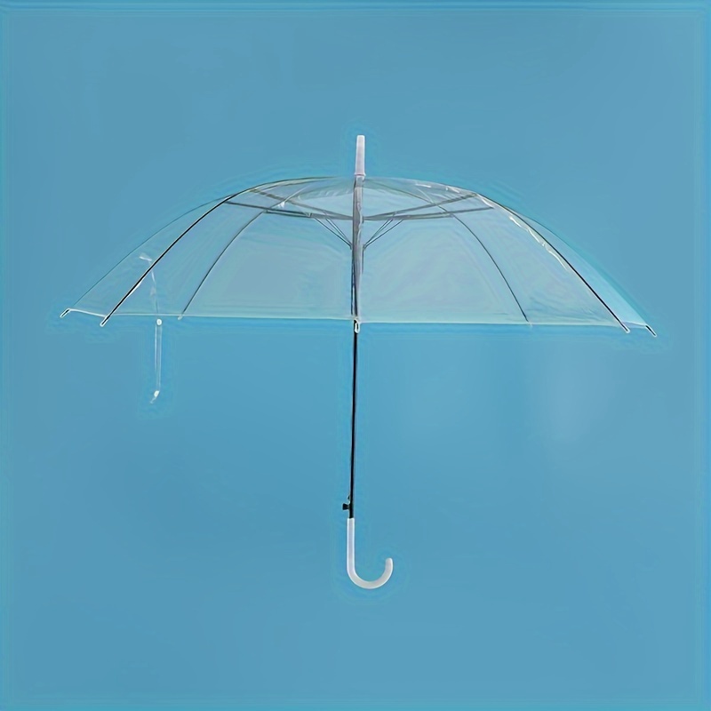 

Clear Transparent Umbrellas Bulk Pack - Water-resistant, Plastic, , Semi-automatic For Rain Protection