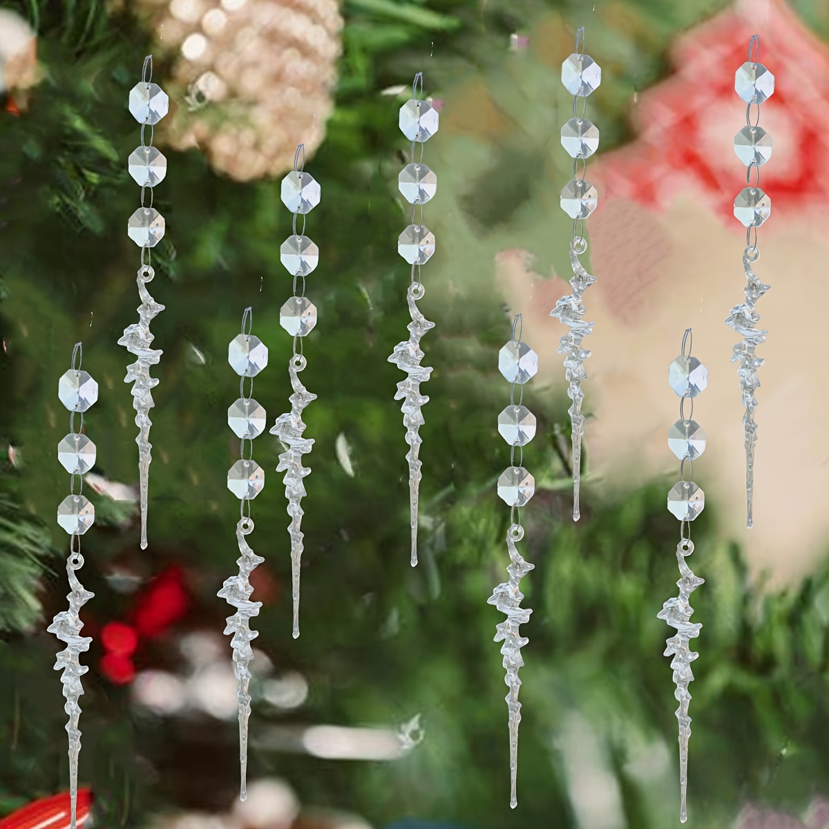 

6pcs Christmas Tree Ornaments - Ice For & Decor, For And Hanging