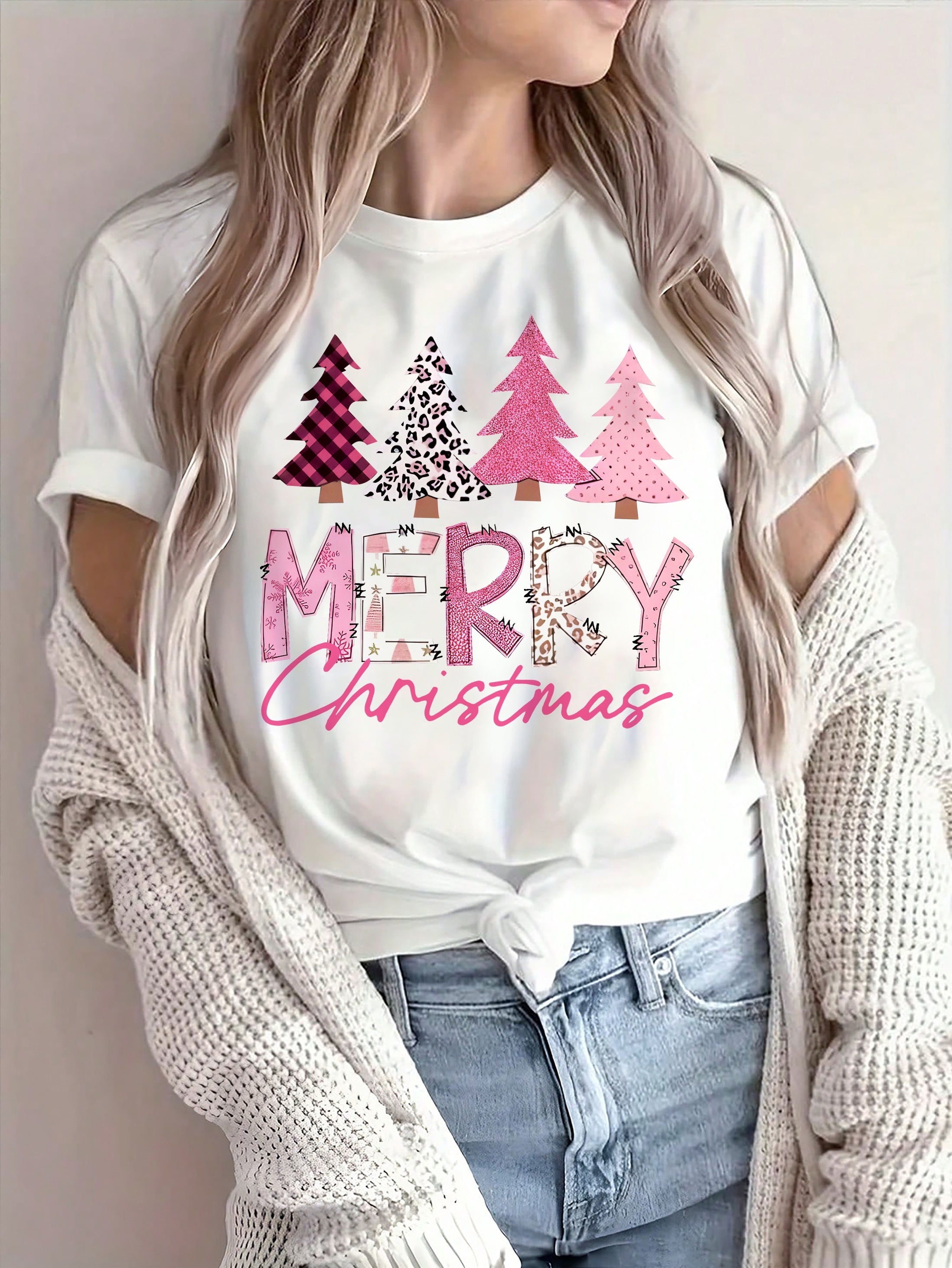 Personalisierte Familien T-Shirts Für Weihnachten Mit Hirsch