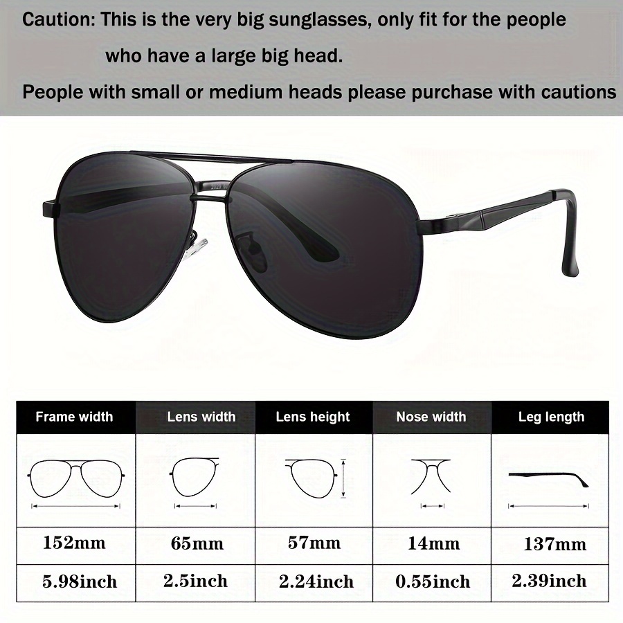 Big Xl Wide Frame Extra Large Polarized Sunglasses Men Women Outdoor Party  Vacation Travel Driving Fishing Decors Photo Props 2 Colors Available Ideal  Choice Gifts - Jewelry & Accessories - Temu New Zealand
